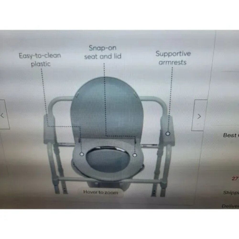 Bedside Commode Portable Toilet - Picture 4 of 5